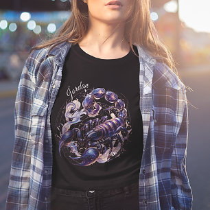 Elegant Watercolor Scorpio Zodiac Custom T-Shirt