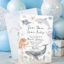 Elegant Watercolor Sea you Soon Summer Ocean Baby