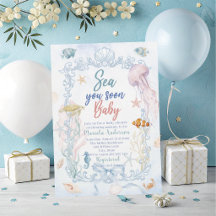 Elegant Watercolor Sea you Soon Summer Ocean Baby