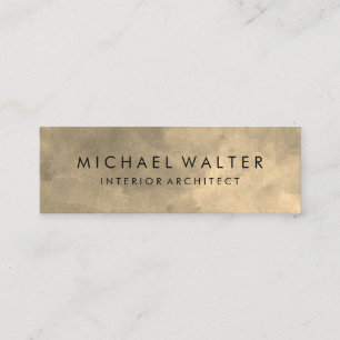 Elegant Watercolor Sepia Mini Business Card