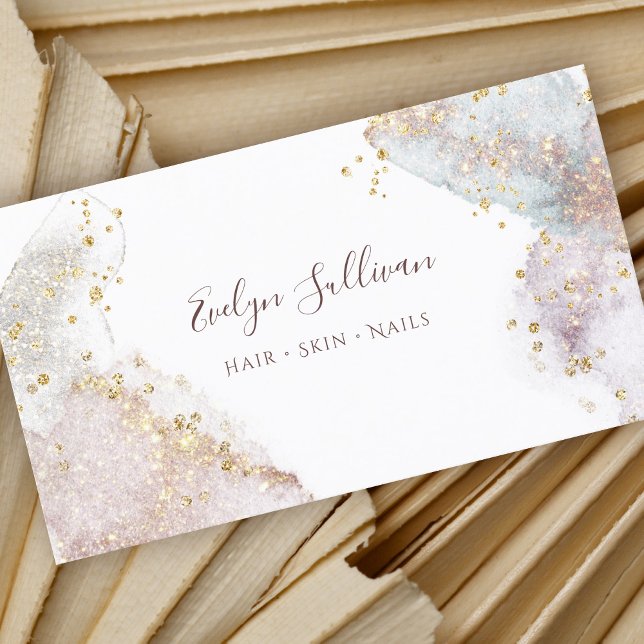 Elegant watercolor shapes business card (Creator Uploaded)