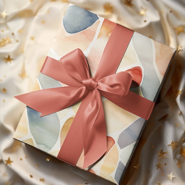 Elegant Watercolor Shuffle Pattern  Wrapping Paper (Creator Uploaded)