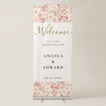 Elegant Watercolor Small Florals Wedding Welcome