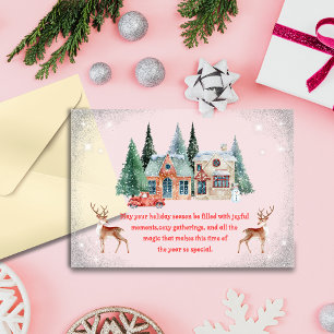 elegant watercolor snowy classic christmas  acrylic invitations