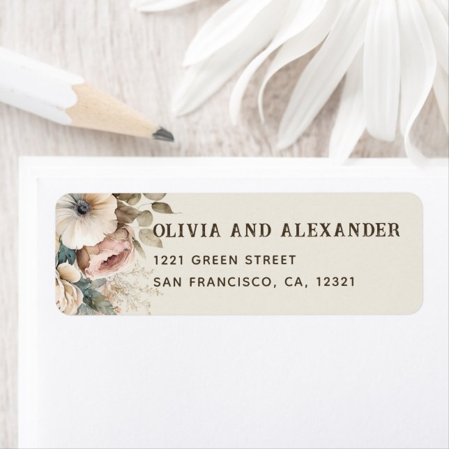 Elegant watercolor soft garden floral boho wedding (Insitu)