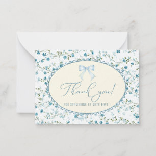 Elegant Watercolor spring wildflowerFlat Note Card
