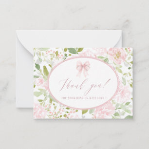Elegant Watercolor spring wildflowerFlat Note Card