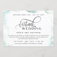 Elegant Watercolor Stains, Online Virtual Wedding
