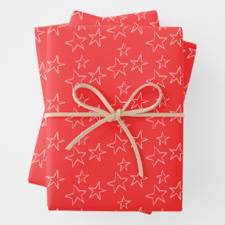 Elegant Watercolor Stars Christmas Wrapping Paper