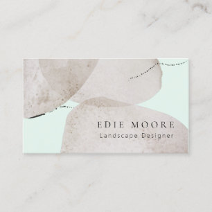 Elegant Watercolor Stones Business Card