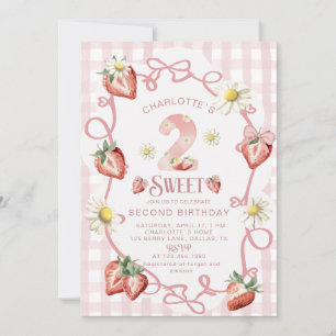 Elegant watercolor  strawberry biFlat Holiday Card