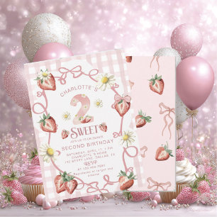Elegant watercolor  strawberry biFlat Holiday Card
