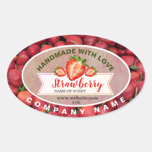 Elegant Watercolor Strawberry Jam  Square Sticker
