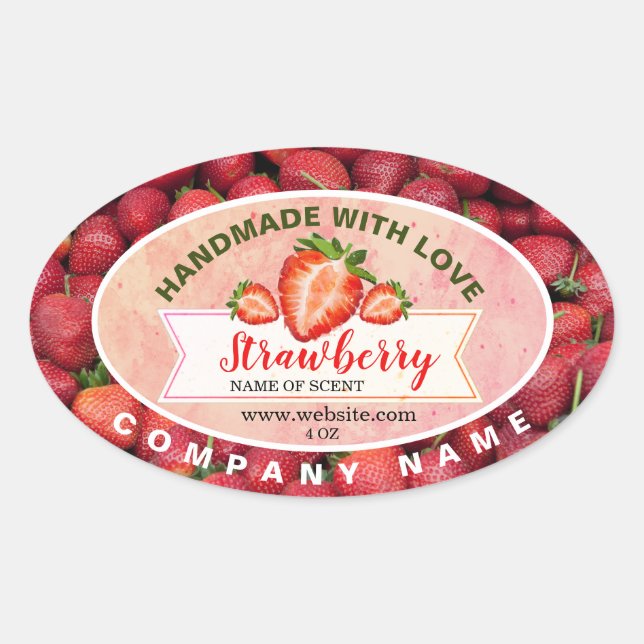 Elegant Watercolor Strawberry Jam  Square Sticker (Front)