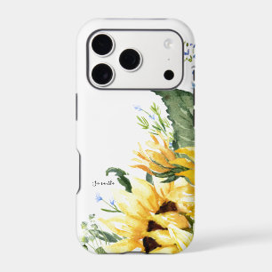 Elegant Watercolor Sunflowers Floral Personalised