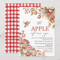 Elegant Watercolor the Apple of our eye Baby Show