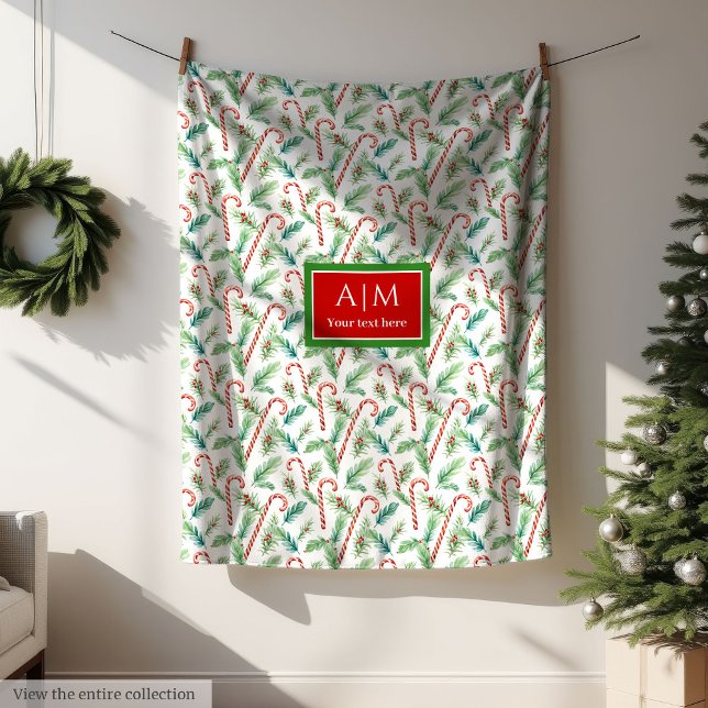 Elegant watercolor traditional Xmas gift blanket (Elegant watercolor traditional Xmas gift blanket)