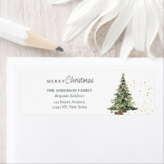 Elegant Watercolor Tree Christmas