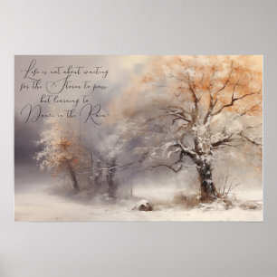 Elegant Watercolor Tree Nature Poster
