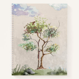 Elegant Watercolor Tree Notebook