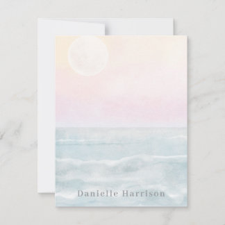Elegant Watercolor Tropical Beach Minimalist Chic Card