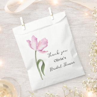 Elegant Watercolor Tulip Bridal Shower Favour Bags
