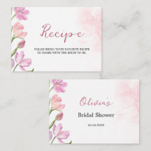 Elegant Watercolor Tulips Bridal Shower Resipe