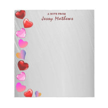 ELEGANT WATERCOLOR VALENTINE LOVE  HEARTS SILVER