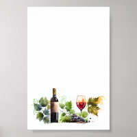 Elegant Watercolor Vineyard Modern Script