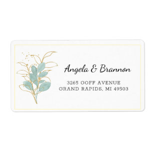 Elegant Watercolor Wedding Return Address
