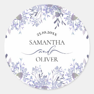 Elegant Watercolor Wedding Sticker