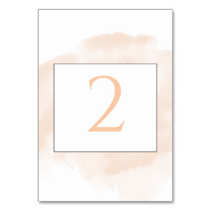Elegant Watercolor Wedding Table Number