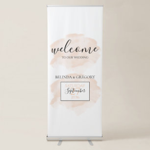 Elegant Watercolor Wedding Welcome Sign