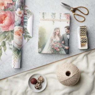 Elegant Watercolor Wedding  Wrapping Paper