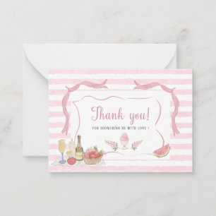 Elegant Watercolor Whimsical Summer Doodles baby s Card