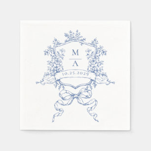 Elegant Watercolor Wild Flowers Wedding Napkin