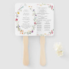 Elegant Watercolor Wild Flowers Wedding Program