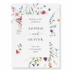 Elegant Watercolor Wild Flowers WELCOME Wedding