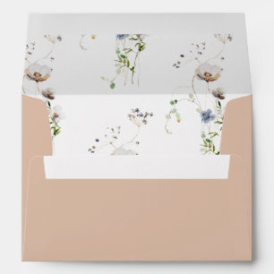 Elegant Watercolor Wildflower Envelope 