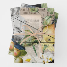 Elegant Watercolor Wildflower Garden Vintage