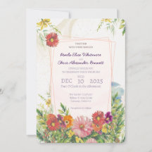 Elegant Watercolor Wildflower Garden Wedding