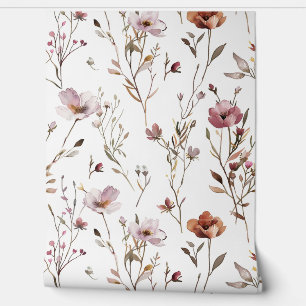 Elegant Watercolor wildflower Wallpaper
