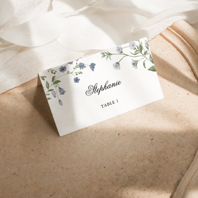 Elegant Watercolor Wildflower Wedding Place Card (Creator Uploaded)