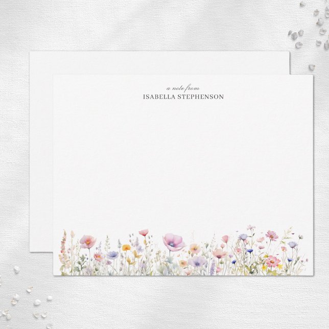 Elegant Watercolor Wildflowers Floral Card (Creator Uploaded)