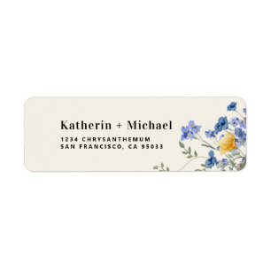 Elegant Watercolor wildflowers meadow Wedding