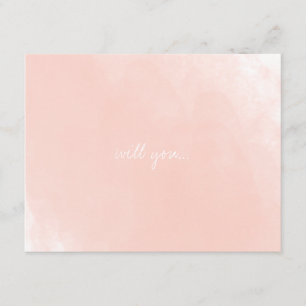 Elegant Watercolor Will You Be My Maid of Honour Invitation