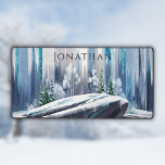 Elegant Watercolor Winter Trees Desk Mat<br><div class="desc">Enhance your workspace with the "Elegant Watercolor Winter Trees Desk Mat." This design features a beautiful watercolor depiction of winter trees, capturing the serene and delicate beauty of the season. Your personalised name is gracefully placed at the top, adding a unique and personal touch. The soft, cool colours of the...</div>