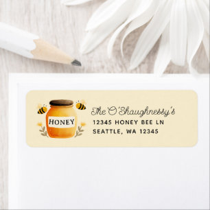 Elegant Watercolor Yellow Honey & Bees