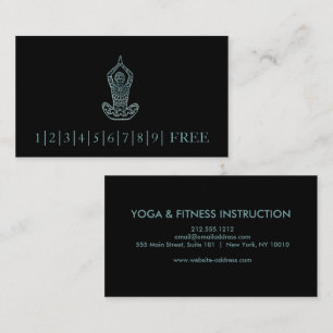 Elegant Watercolor YOGA Instructor Logo Business Card