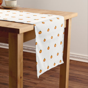 Elegant Watercolour Pumpkin Pattern Short Table Runner